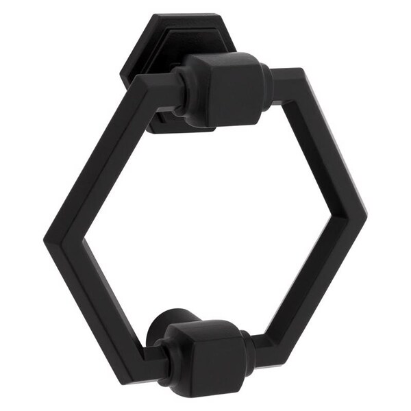 National Hardware National Hardware Powell 4 in. L Matte Black Die Cast Zinc Door Knocker N336-706 - main